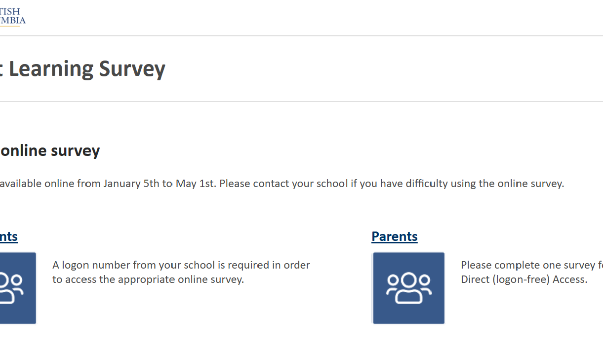 Student Learning Survey PHOTO