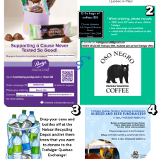 Fundraising info for the Quebec Exchange