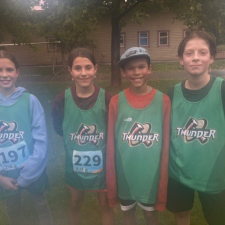XC team in the rain